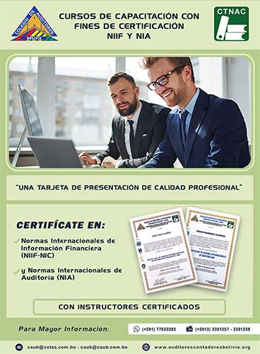 Lee más sobre el artículo Cursos de capacitación con fines de certificación NIIF y NIA